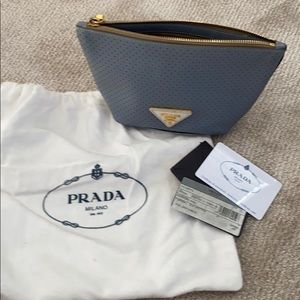 Prada leather accessory bag clutch